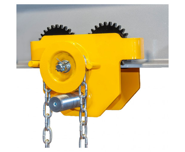 Количка за греда верижно задвижване 0.5 t L=3 m 50-220 mm
