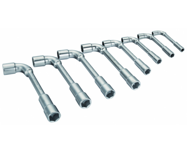 Комплект 8 броя глухи ключове HEX-BiHEX 90' 8-19 mm BAHCO 28M/8
