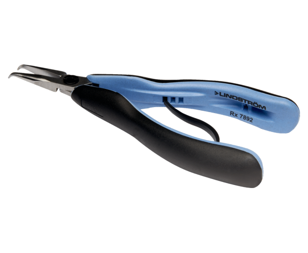 ESD Клещи с полуобли гладки челюсти под ъгъл 60' 155.5 mm Lindstrom RX 7892