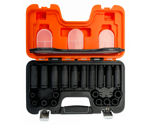 Комплект 20 броя ударни вложки шестостен на 1/2" 10-19 mm BAHCO D-DD/S20