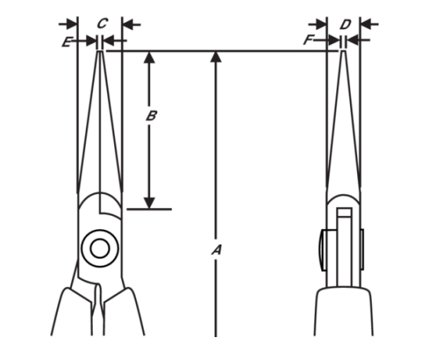 ESD Клещи с полуобли гладки челюсти 132 mm Lindstrom 7890