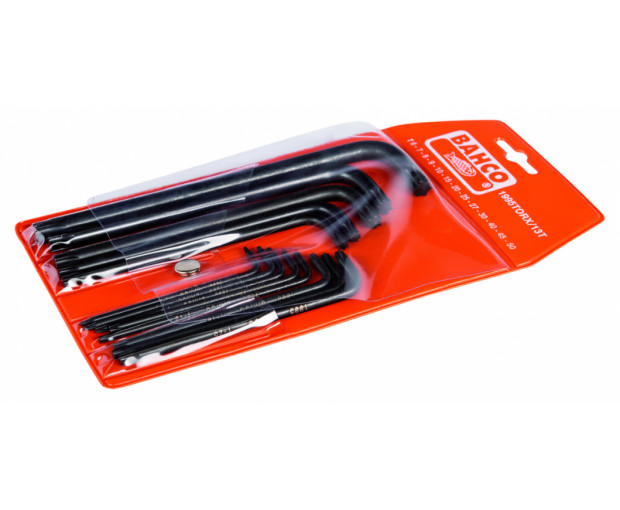 Комплект 13 броя Г-образни ключове от 6 до 50 mm TORX BAHCO 1995TORX/13T