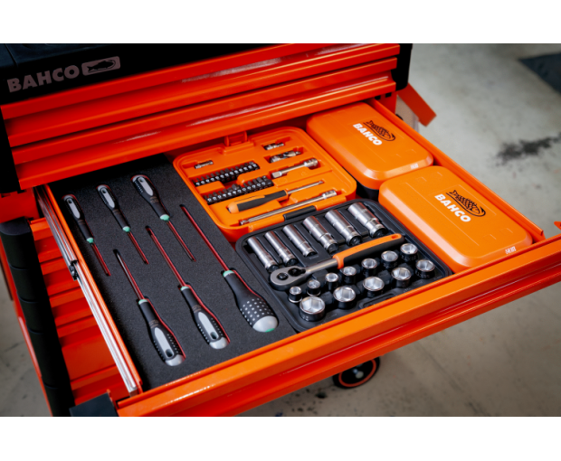 Комплект вложки и аксесоари на 1/4'' и 1/2'', 98 части BAHCO S98MC1H