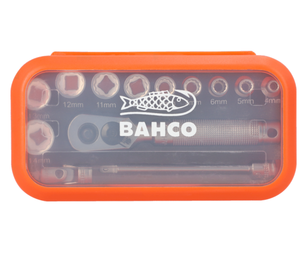 Комплект вложки и аксесоари на 1/4'', 13 части BAHCO S13MC10.5