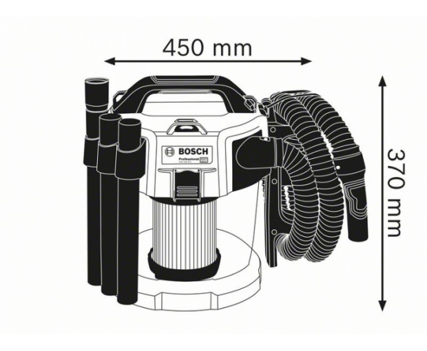 Акумулаторна прахосмукачка BOSCH GAS 18V-10 L SOLO, 06019C6302