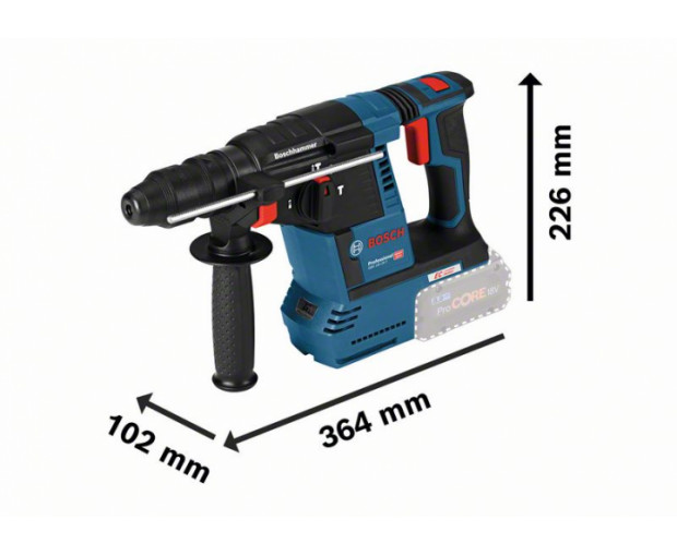 Акумулаторен перфоратор BOSCH GBH 18V-26 F 2x6Ah, 0611910003