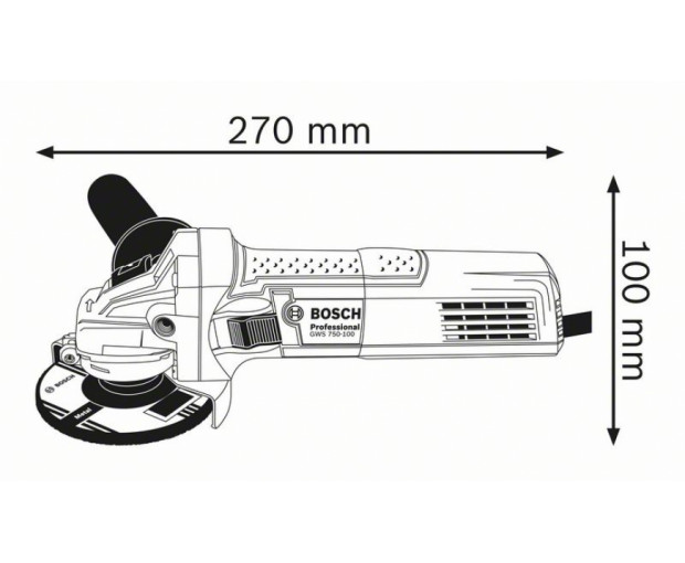 Ъглошлайф BOSCH GWS 750, 0601394001