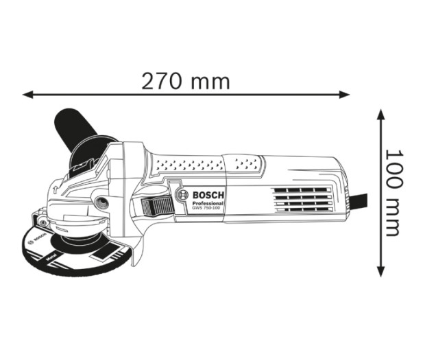 Ъглошлайф BOSCH GWS 750 S, 0601394121
