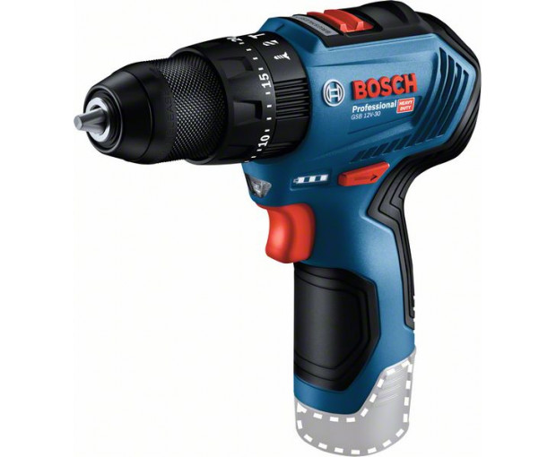 Акумулаторен ударен винтоверт BOSCH GSB 12V-30 Solo, 06019G9102