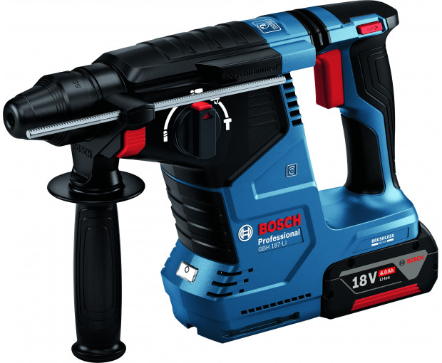 Акумулаторен перфоратор BOSCH GBH 187-Li 2x5Ah, куфар, 0611923021