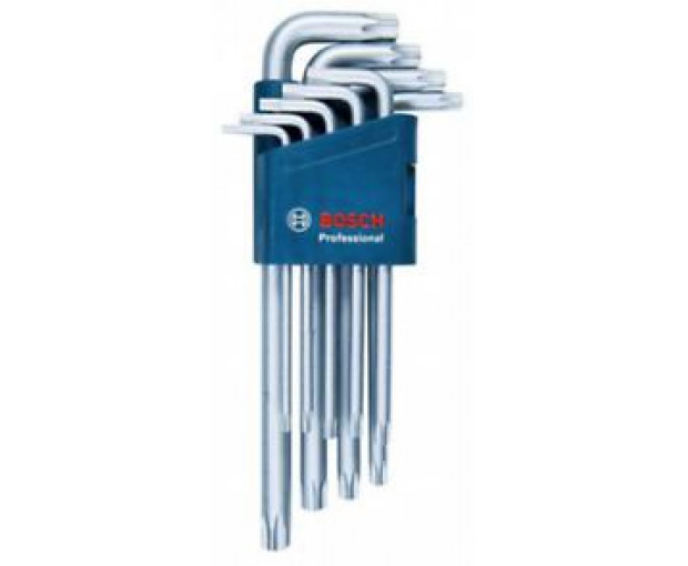 Шестостенен ключ Torx BOSCH, 9 части, 1600A01TH4