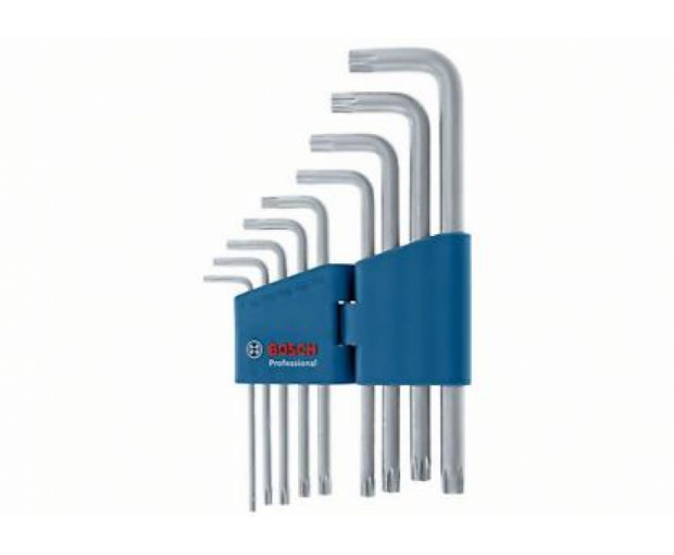 Шестостенен ключ Torx BOSCH, 9 части, 1600A01TH4
