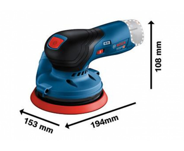 Акумулаторен ексцентършлайф BOSCH GEX 12V-125 Solo, 0601372101