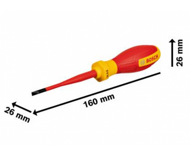 Отвертка BOSCH VDE SL 3.5X75, 1600A02NC1
