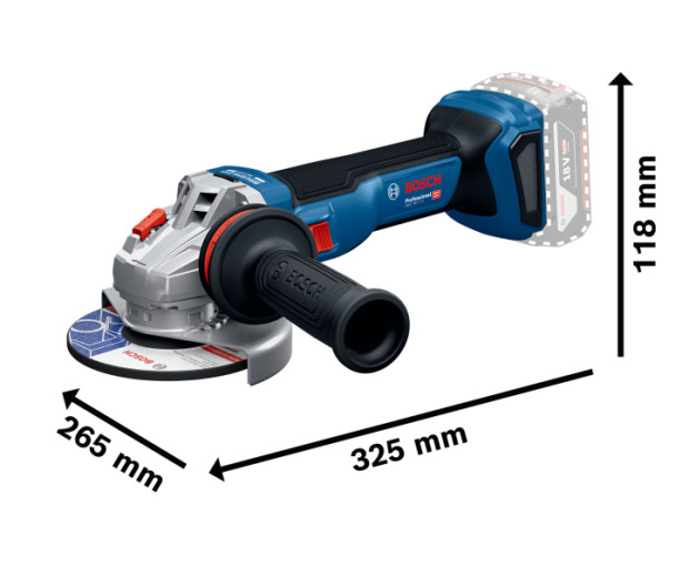 Акумулаторен ъглошлайф BOSCH GWS 18V-11, 06019N4100