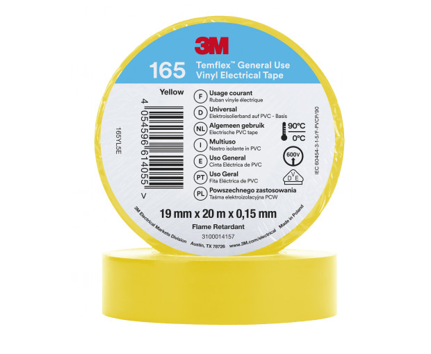 Изолирбанд Temflex 165 3M™ жълт 19 mm x 20 m