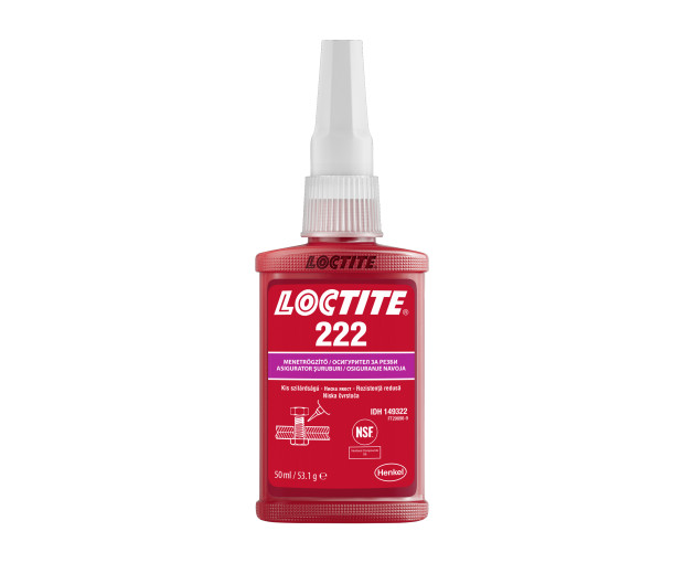 Осигурител за резби ниска якост Loctite 222 - 50ml