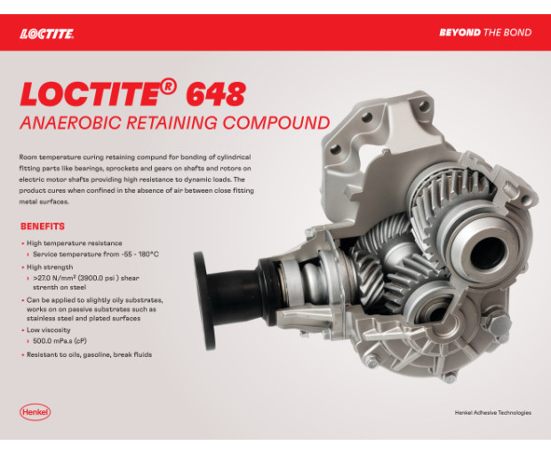 Лепило за цилиндрични детайли Loctite 648 - 250ml