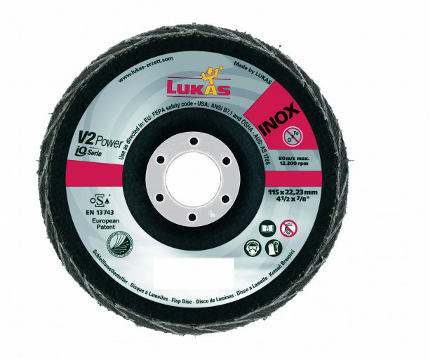Ламелен диск за неръждаема стомана Lukas V2 Power 115 x22 Z Power 60
