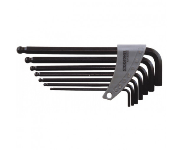 Комплект Г-образни ключове шестостенTeng Tools 1/8-3/8", сфера