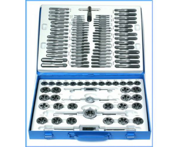 К-т 110бр. Метчици и плашки M2-M18 метална кутия