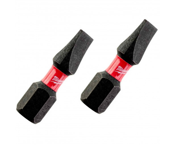 Комплект ударни накрайници шлиц Milwaukee, SL 6.5 x 25 mm