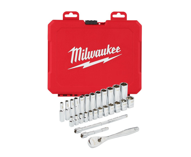 К-кт тресчотка Milwaukee  1/4" с вложки 28 бр.