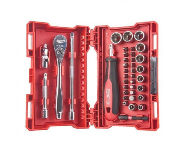 Комплект вложки с тресчотка 1/4" Milwaukee, 38 части