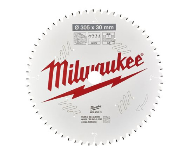 Циркулярен диск Milwaukee 305x30x3.0x60ATB - дърво