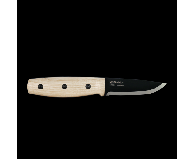 Нож MORAKNIV Finn BlackBlade(S) с кожена кания и дръжка от ясен