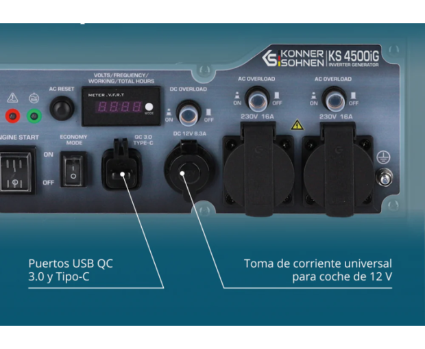 Генератор хибриден инверторен Konner & Sohnen KS 4500iG