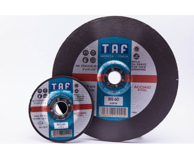 Диск за шлайфане неръждаема стомана Taf Abrasivi BIS60 A30P 125x6.5x22