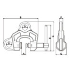 Универсална винтова скоба за повдигане SCD G=1 t 0-40 mm