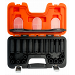 Комплект 20 броя ударни вложки шестостен на 1/2" 10-19 mm BAHCO D-DD/S20
