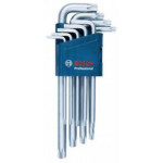 Шестостенен ключ Torx BOSCH, 9 части, 1600A01TH4
