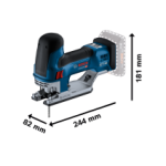 Акумулаторен прободен трион с куфар BOSCH GST 18V-155 SC Solo, 06015B0000