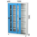 Шкаф с плъзгащи врати с 4 рафта  KOCEL- 6550