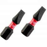Комплект ударни накрайници шлиц Milwaukee, SL 6.5 x 25 mm