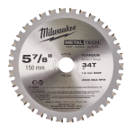 Циркулярен диск за метал Milwaukee 150x20x34, 48404080