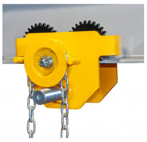 Количка за греда верижно задвижване 0.5 t L=3 m 50-220 mm