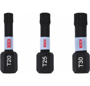 Битове BOSCH Impact Control T20,25,30, 3 бр. 25 mm, 2608522479