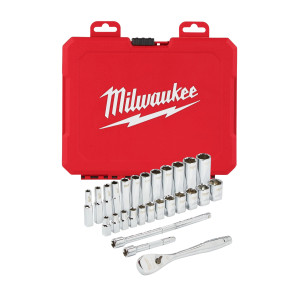 К-кт тресчотка Milwaukee  1/4" с вложки 28 бр.