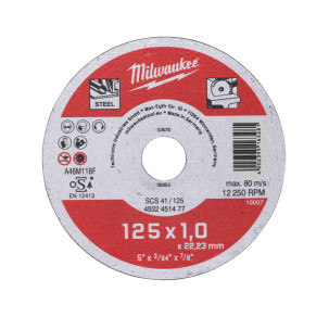 Карбофлексен диск за рязане Milwaukee  SCS41 125x1x22.23 mm.,4932451477