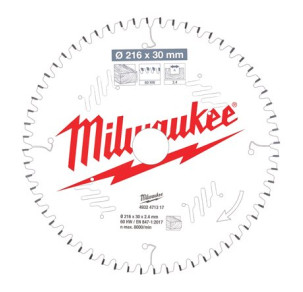 Циркулярен диск за дърво Milwaukee  216X30X2.4X60ATBN