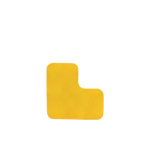 Жълт Г-образен ъгъл за маркиране на под 90x90x50mm